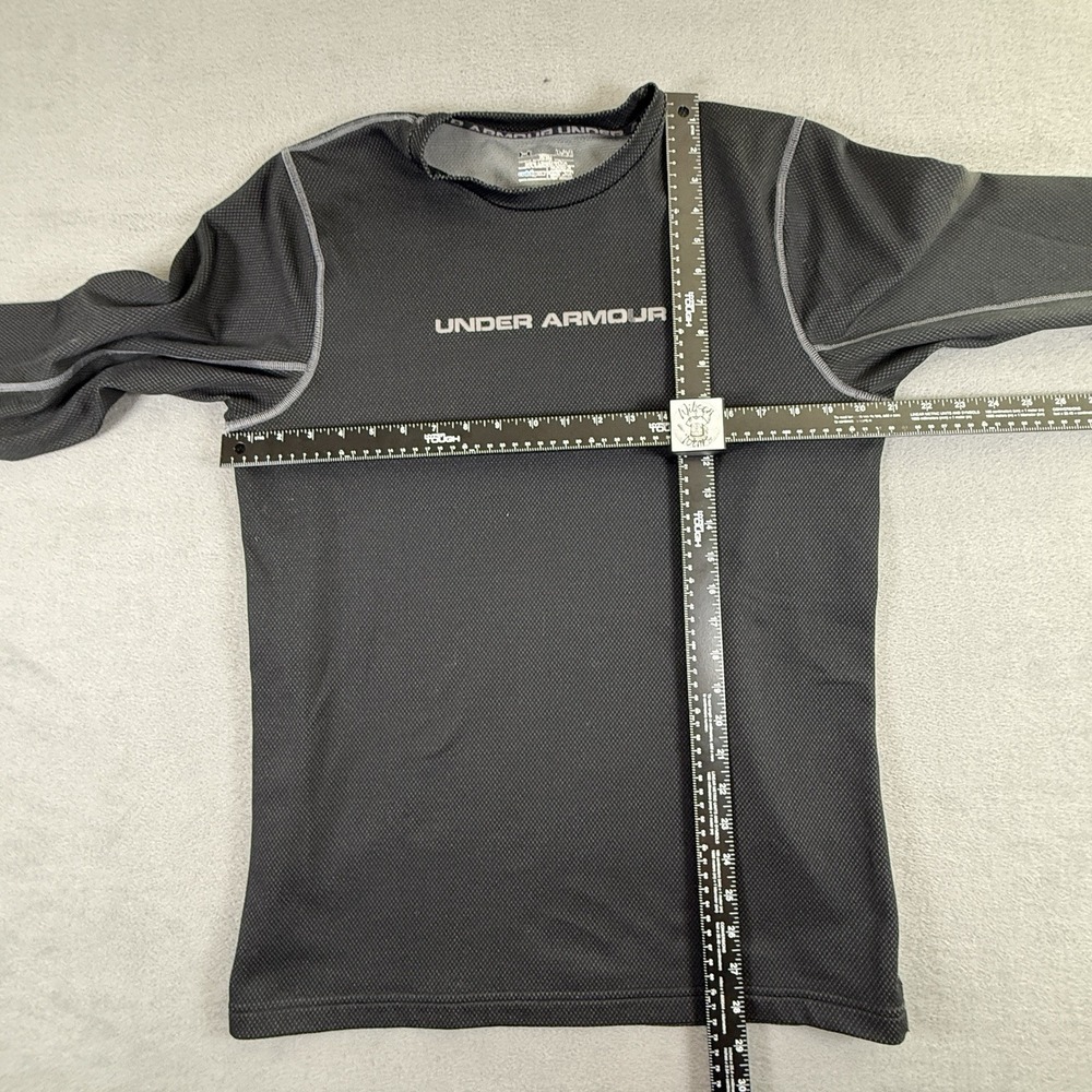 Under Armour ColdGear Mens Large Fitted Long Sleeve Shirt Black Thermal - Picture 3 of 6